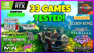 33 Popular Games Tested | RYZEN™ 7 5800X + RTX 3070 Ti | 1080p - MAX Settings (2023)