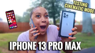 iPHONE 13 PRO MAX UNBOXING SIERRA BLUE (camera test,  testing cinematic mode, review)