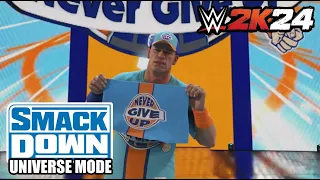GUNTHER vs CENA, More Title Challengers Confirmed | WWE 2K24: Universe Mode - SMACKDOWN - Episode 2