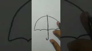 very easy to draw Umbrella ☔😀#shorts #Tonniartandcraft #youtubeshorts#art #Satisfying#Adayshort