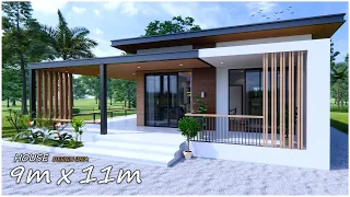 Modern House | Single storey House 9m x 11m (2 Bedroom)