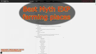 Best places to farm Myth EXP & Special giveaway - Cabal Online Europe