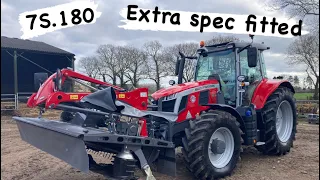 Massey Ferguson 7S.180 with dealer fit accessories that you can’t get new from factory.