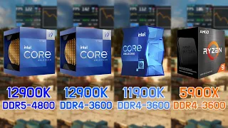 INTEL i9-12900K vs i9-11900K vs RYZEN 9 5900X with RTX 3080 Ti (7 Games / FHD / 1080p)