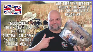 *MUST SEE* THIS AUSTRALIAN ARMY "COMBAT RATION ONE MAN" OR "CR1M" - MENU B-PT 1 CONTENTS & BREAKFAST