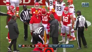 Patrick Mahomes Bad Concussion vs. Browns | NFL