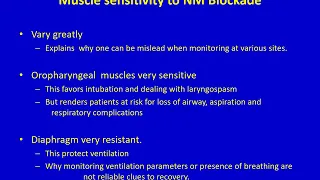 Neuromuscular Blocking and Reversal Agents - (Dr. Hessel)