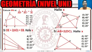 RESOLVIENDO PROBLEMAS DE GEOMETRIA ADMISION UNI (INTERESANTES)