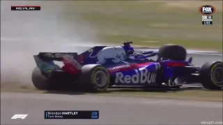 Brendon Hartley broken suspension British GP 2018