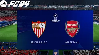 EAFC 24 - LEGENDARY DIFFICULTY - Sevilla vs Arsenal | UEFA Champions League 23/24 Gameplay!