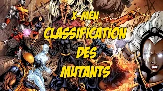 X-Men | Classification des mutants