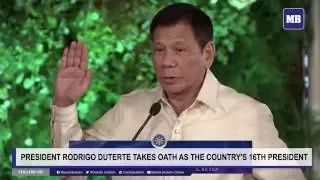 President Rodrigo Duterte takes oath as the country's 16th President