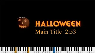 HALLOWEEN Theme (John Carpenter) - Piano sheet Music, Easy piano tutorial