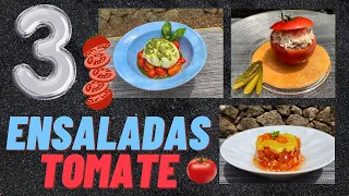 3 ENSALADAS de TOMATE MUY RICAS y FÁCILES para el Verano 😋👍🏻 - GUILLE RODRIGUEZ