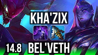 KHA'ZIX vs BEL'VETH (JGL) | Comeback, 69% winrate, 14/4/8 | EUW Master | 14.8