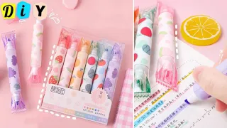 🌹DIY dual tip highlighters / How to make handmade highlighter pen / Easy Paper Craft Ideas