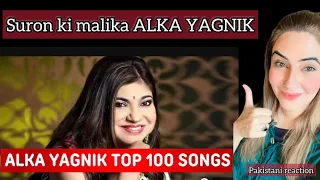 Top 100 Songs Of Alka Yagnik | reaction by AnnyShah/Hit Songs Of Alka Yagnik