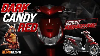 Repaint Honda Beat Karbu Dark Candy Red Samurai Paint