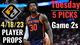 PRIZEPICKS NBA 4/18/23 TUESDAY CORE PLAYER PROPS GAME 2!