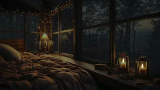 Good Sleep With Rainy Pouring At Night | Let The Sound Of Rain Wash Away Your Anxiety and Deep Sleep