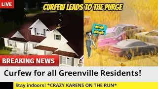 Greenville, Wisc Roblox l Curfew leads to Purge rp *CAR ACCIDENTS*