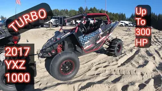 YXZ 1000 TURBO break in run at Florence Dunes riding along with General XP4,  RZR Turbo, and more!