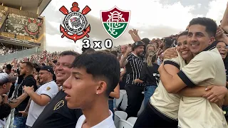 Corinthians 3 x 0 Fluminense - Brasileirão 2024 - react da torcida no estádio