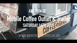 Auction of mobile coffee outlet with associated trailer