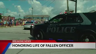 Procession prior to Officer Shahnavaz Funeral