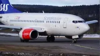 SAS Boeing 737-600 Takeoff at Sundsvall Airport