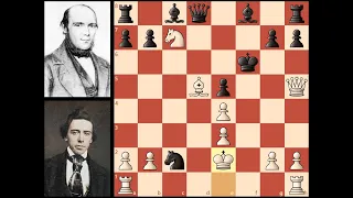 Победа Пола Морфи над Андерсеном за 17 ходов, 9-я партия матча 1858 года, Париж.
