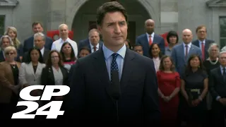 Trudeau addresses media after shuffling his cabinet