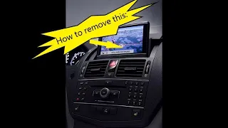 Mercedes W204 C Class Remove COMAND Monitor LCD Assembly Command Flip up Screen APS Navigation