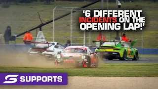 Tangle causes chain reaction in Carrera Cup Race - OTR The Bend SuperSprint | Supercars 2022