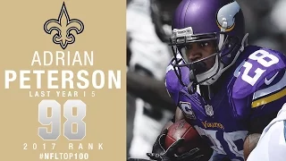 #98: Adrian Peterson (RB, Saints) | Top 100 Players of 2017 | NFL