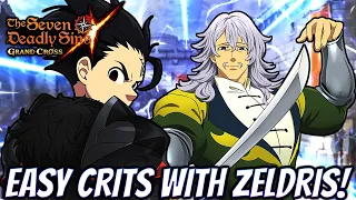 HP DEF BLUE ZELDRIS CAN ACTUALLY CRIT?! 400k+ DAMAGE* (PvP Showcase) Seven Deadly Sins Grand Cross