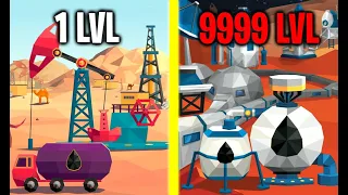 Idle Oil Tycoon! MAX LEVEL MARS OIL STATION EVOLUTION! Max Level Pump And Barrel! (9999 + Level Oil)