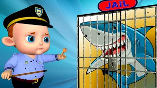 Baby Shark Jailbreak | Police Rescue Dory Shark Family |Nursery Rhymes & Kids Songs |Emmie BabySongs