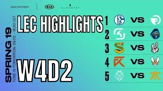 LEC Highlights ALL GAMES Week 4 Day 2 Spring 2019 | W4D2 League of Legends European Championship