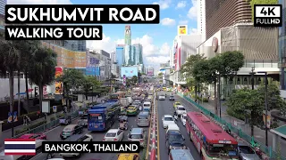 Bangkok's Sukhumvit Road: Terminal 21 to CentralWorld | Bangkok, Thailand | 4K
