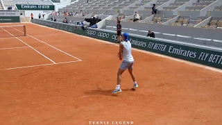 Roland-Garros 2019 : Nadal The Butcher vs. Carreno Busta (Practice points Court Level View)