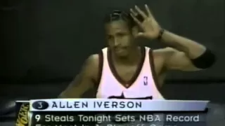 NBA Playoffs Record - Allen Iverson with 10 Steals (1999)