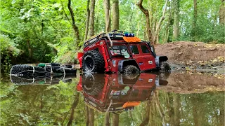 Deep Water, No Signal & Wet Feet - TRX4 Defender Forest Run /w Trailer - 1/10 Scale RC Crawler