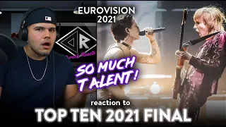 First Time Reaction EUROVISION TOP TEN 2021 (WOW!) | Dereck Reacts