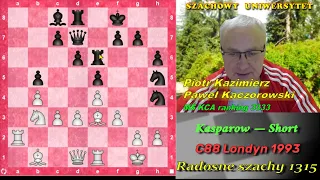 Szachy.Kasparow grał parą Gońców. C88. RS.1315.