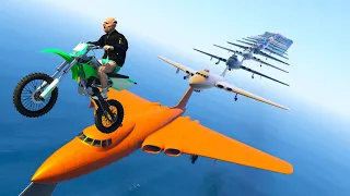 GTA 5 ONLINE 🐷 MEGA RAMPA DI AEREI INCREDIBILE !!! 🐷 DAJE !!