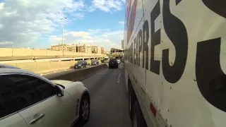 To the Bronx - GoPro Side View - Trucks in USA