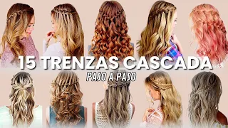 👩‍🦰 15 TRENZAS CASCADAS ▬ Aquí Están Todas Bien Explicadas❗