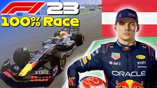 F1 23 - 100% Race Austria w/ Verstappen | #AustrianGP 🇦🇹