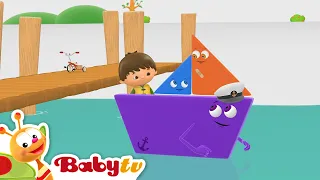 Charlie & the Shapes 🟢  🟦  |Captain Trapezoid | Shapes for kids| Cartoons @BabyTV